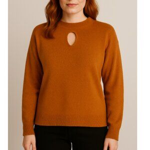 🧡 Preloved City Chic Burnt Orange Keyhole Sweater- Size XXS (US 14) 🧡